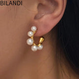 Bilandi Simulated Pearl Earrings European American Party Hot Selling