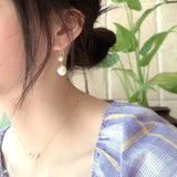 Baroque Pearl Earrings Geometric Spring Jewelry