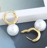 Pearl Hoop Earrings Drop Earings Jewelry