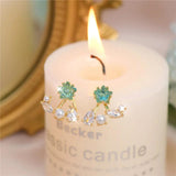 Designer's 5-Pointed Star Zircon Pearl Earrings