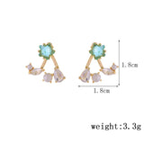 Designer's 5-Pointed Star Zircon Pearl Earrings
