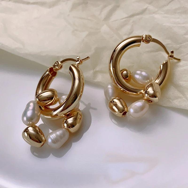 Bilandi Pearl Drop Earrings for Women - Elegant Party Gift