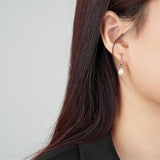 925 Silver Twists Pearl Earrings For Women