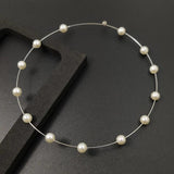 Exaggerated Pearls Circle Hoop Earrings Wedding Jewelry