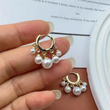 Hot Metal Pearl Earrings Wedding Party Girl's Drop Earring