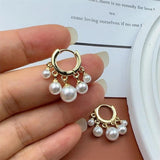 Hot Metal Pearl Earrings Wedding Party Girl's Drop Earring