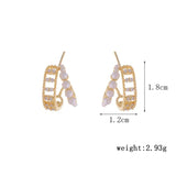 French Double Ring Pearl Earrings Women'S Earrings Jewelry