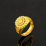 24K Forever Not Fade Women's Ring Men's Jewelry Gem Ring
