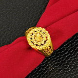 24K Forever Not Fade Women's Ring Men's Jewelry Gem Ring