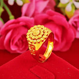 24K Forever Not Fade Women's Ring Men's Jewelry Gem Ring