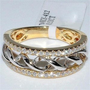 Real 14K 2 Carat Diamond Rings for Women Anillos Bague Bijoux Femme