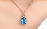 14K Rose 3 Carat Sapphire Stone Pendant Women Natural Sapphire Gemstone