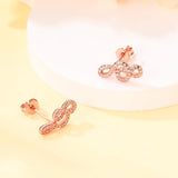 925 Silver Rose Earphone Notes K Earrings