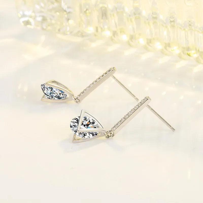 24K Natural Gemstone Drop Earring for Women