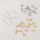 10-Piece Set Gold-Plated Copper Clips for DIY Jewelry Necklace Pendant