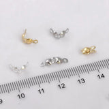 10-Piece Set Gold-Plated Copper Clips for DIY Jewelry Necklace Pendant