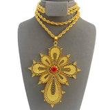Ethiopian Crosses Pendant Twisted Chain African Wedding Jewelry