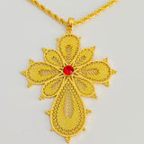 Ethiopian Crosses Pendant Twisted Chain African Wedding Jewelry
