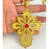 Ethiopian Crosses Pendant Twisted Chain African Wedding Jewelry