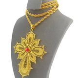 Ethiopian Crosses Pendant Twisted Chain African Wedding Jewelry