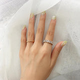 Stainless Steel Women's Zircon Ring 18K Colour BSA224