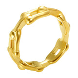18k Gold-plated Stainless Steel Geometric Ring for Women