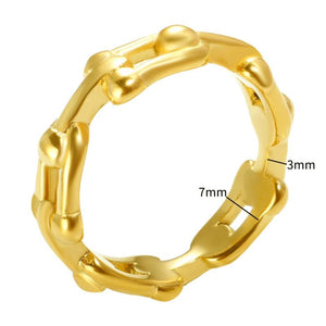 18k Gold-plated Stainless Steel Geometric Ring for Women