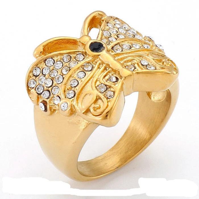 Zircon Stainless Steel Light Rings For Women