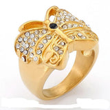 Zircon Stainless Steel Light Rings For Women