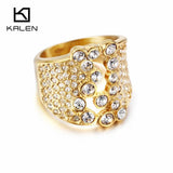 Zircon Stainless Steel Light Rings For Women