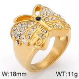 Zircon Stainless Steel Light Rings For Women