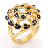 Zircon Stainless Steel Light Rings For Women