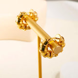 Bamboo Stainless Steel 18k Hoop Earrings for Women
