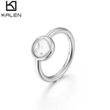 Bohemia Wedding Rings Stainless Steel Heart Femme Sweetheart Jewelry