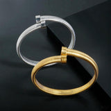 18K Round Thread Bracelet Hip Hop Bangle for Women Men