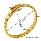 18K Round Thread Bracelet Hip Hop Bangle for Women Men