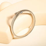18K Round Thread Bracelet Hip Hop Bangle for Women Men