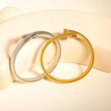 18K Round Thread Bracelet Hip Hop Bangle for Women Men