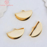 10PCS 24K Brass Arc-shaped Rope End Closure Hook High Jewellery Accessories
