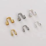 10-Piece 14K Horse Buckle Line Clasp DIY Jewelry Necklace Tail