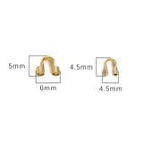 10-Piece 14K Horse Buckle Line Clasp DIY Jewelry Necklace Tail