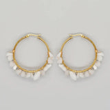 Vlen Multi-color Natural Stone Earrings 18K High Jewelry Aretes De