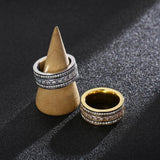 Zircon Ring Double Row Square CZ Stainless Steel Ring