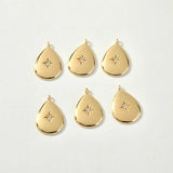 Copper Plated Moon Zircon Pendant Earrings Necklace Material