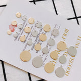 Metal Round Eardrop Charms for Jewelry Making 8pcs
