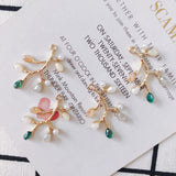 4pcs Alloy Leaves k earrings pendant Jewelry Accessorie Supplies