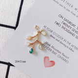 4pcs Alloy Leaves k earrings pendant Jewelry Accessorie Supplies