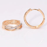 18k Mix Jewelry Zircon Big Hoop Earrings for Women