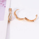 18k Mix Jewelry Zircon Big Hoop Earrings for Women
