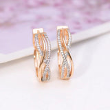 18k Mix Jewelry Zircon Big Hoop Earrings for Women